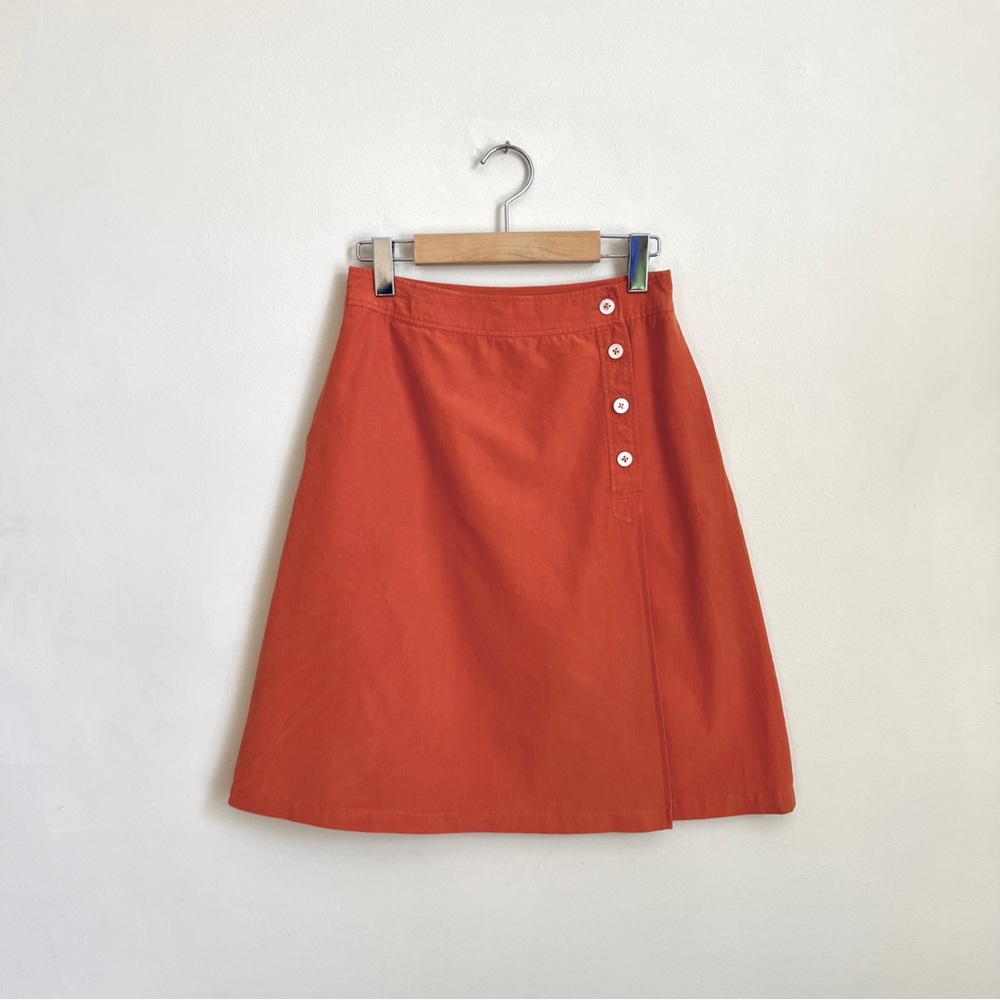 Margaret Howell Orange Wrap Skirt